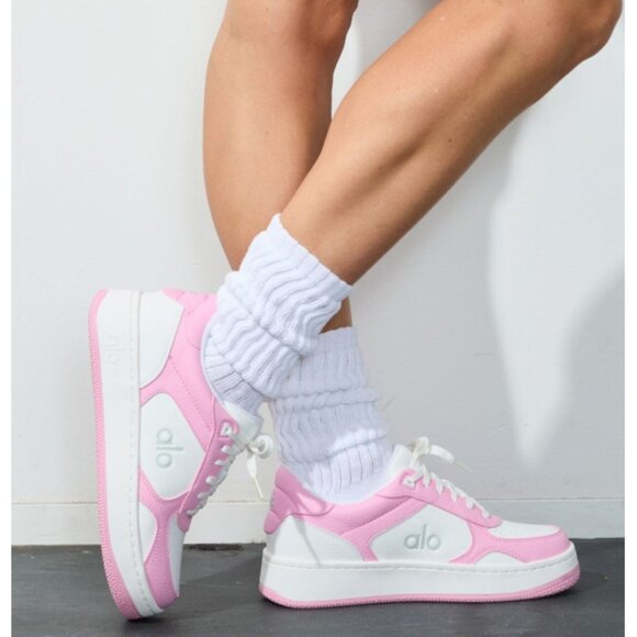 NEW Alo Recovery Mode Sneakers Pink White Contrast Colorblock Athletic Shoes 5.5 - Picture 3 of 16